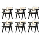 Traditional Style Chair Dining Open Back Arm Chair for Kitchen with Wooden Legs