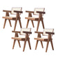 Traditional Style Chair Dining Open Back Arm Chair for Kitchen with Wooden Legs