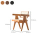 Traditional Style Chair Dining Open Back Arm Chair for Kitchen with Wooden Legs