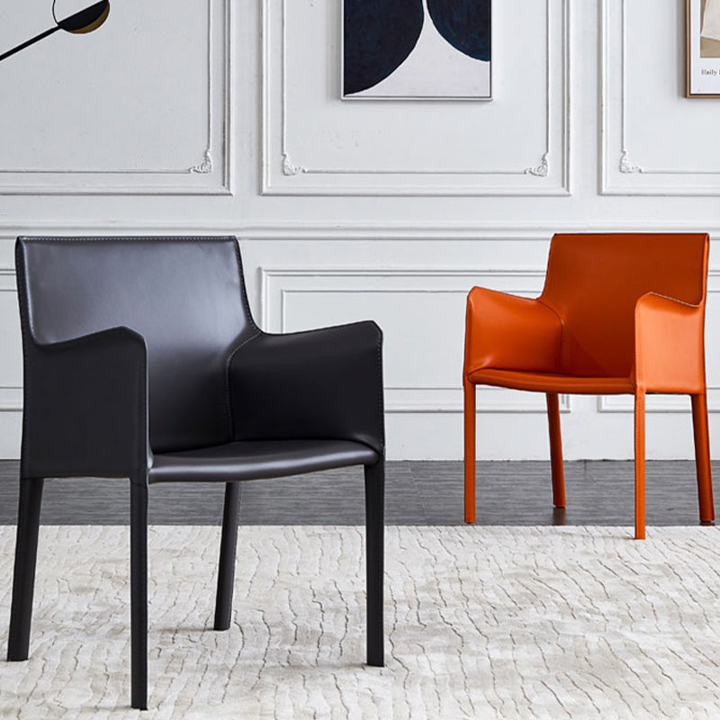 Faux Leder Essstühle gepolsterte moderne Essarmstuhl gepolstert