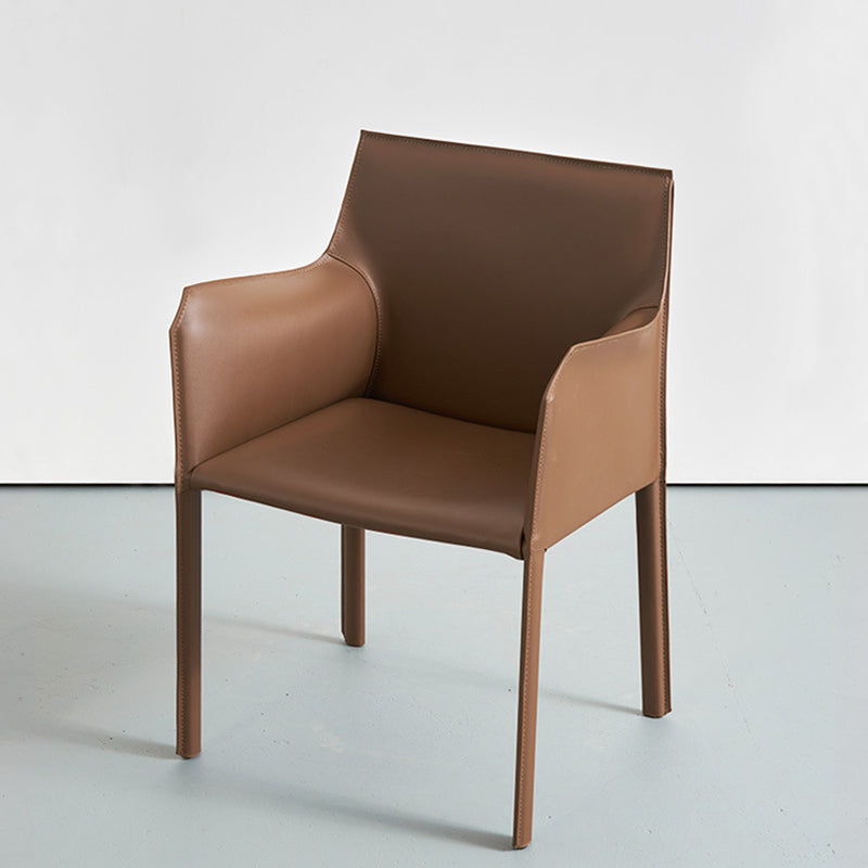 Faux Leder Essstühle gepolsterte moderne Essarmstuhl gepolstert