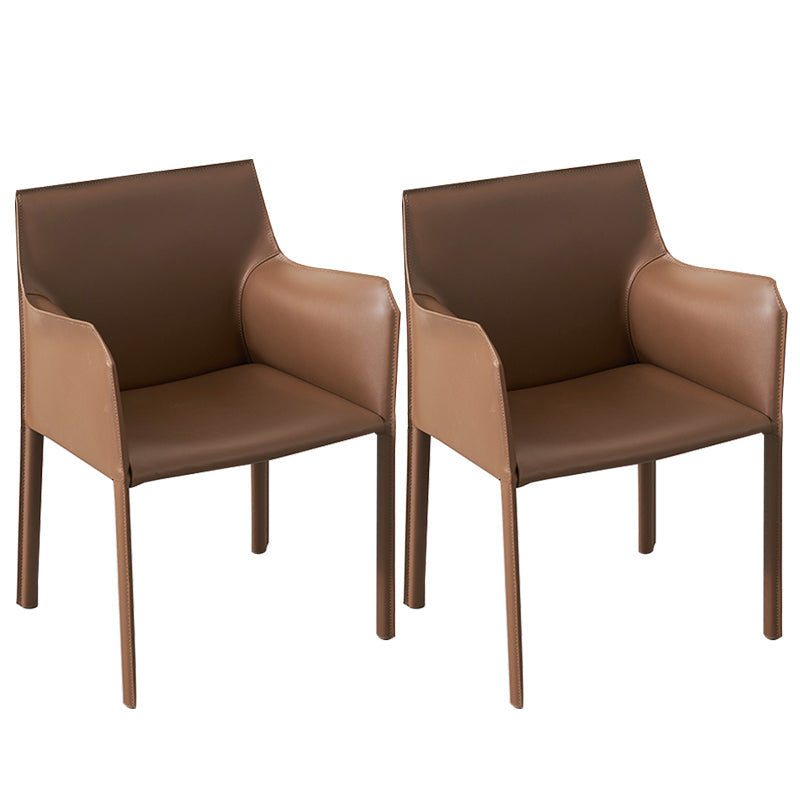 Faux Leder Essstühle gepolsterte moderne Essarmstuhl gepolstert