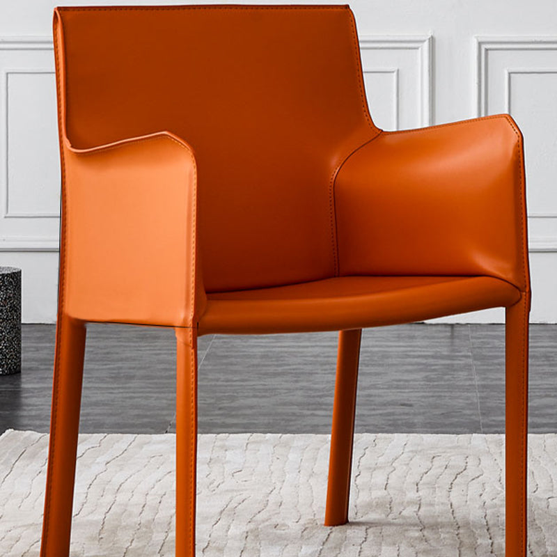 Faux Leder Essstühle gepolsterte moderne Essarmstuhl gepolstert