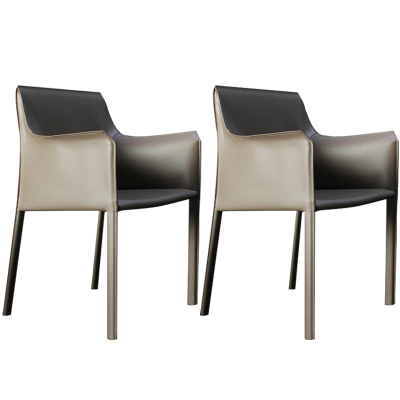 Faux Leder Essstühle gepolsterte moderne Essarmstuhl gepolstert