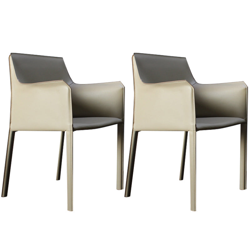 Faux Leder Essstühle gepolsterte moderne Essarmstuhl gepolstert