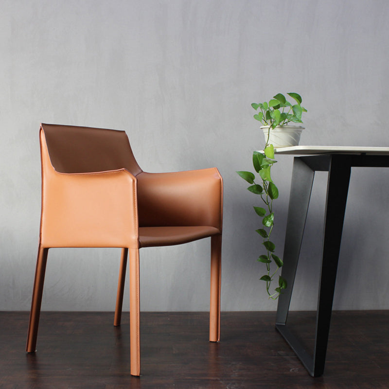 Faux Leder Essstühle gepolsterte moderne Essarmstuhl gepolstert