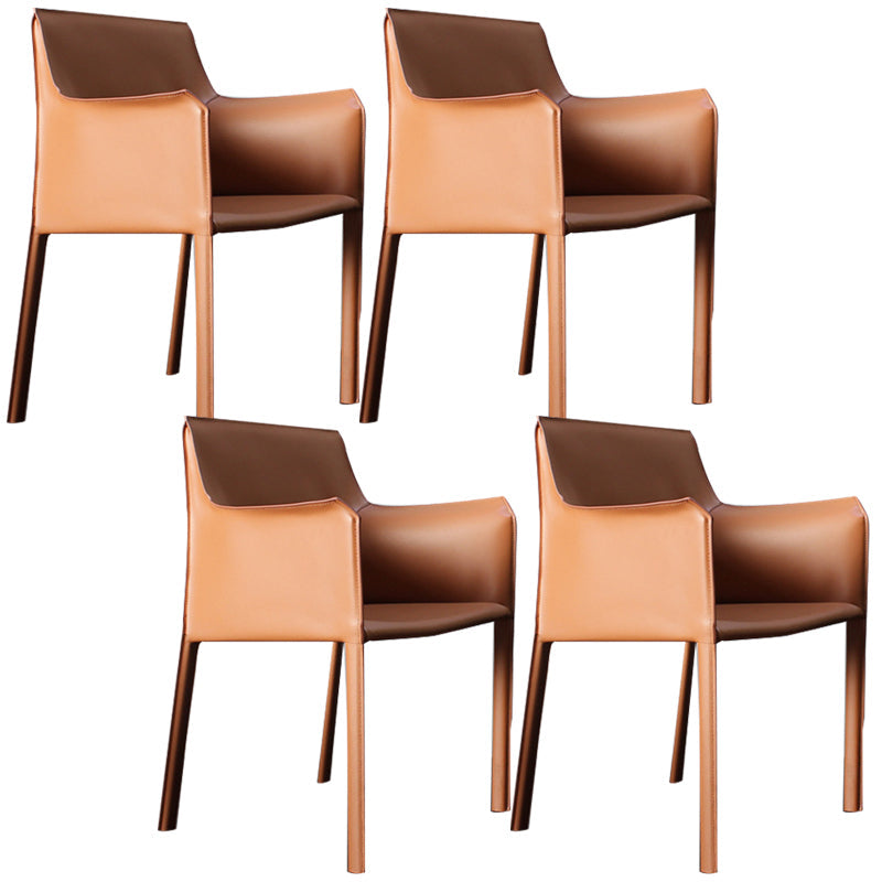 Faux Leder Essstühle gepolsterte moderne Essarmstuhl gepolstert