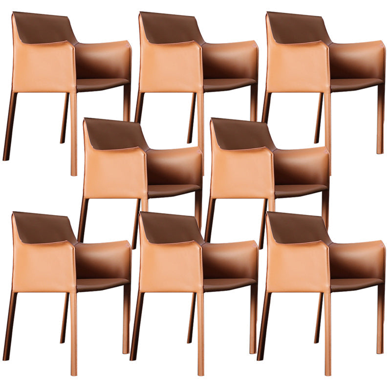 Faux Leder Essstühle gepolsterte moderne Essarmstuhl gepolstert