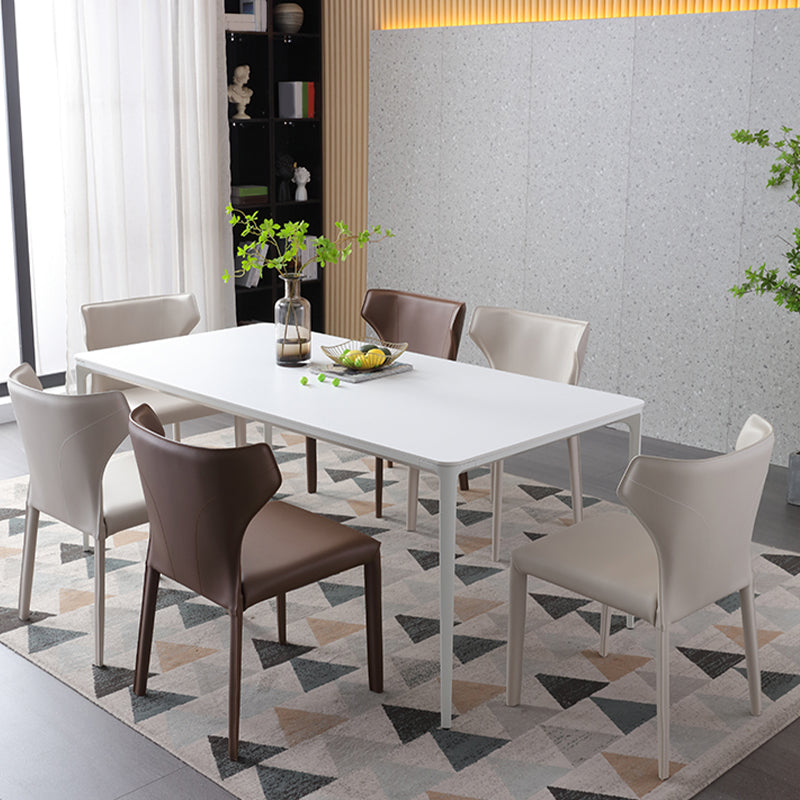 Gestoffeerde faux lederen eetkamerstoel eigentijdse eetkamerstoel