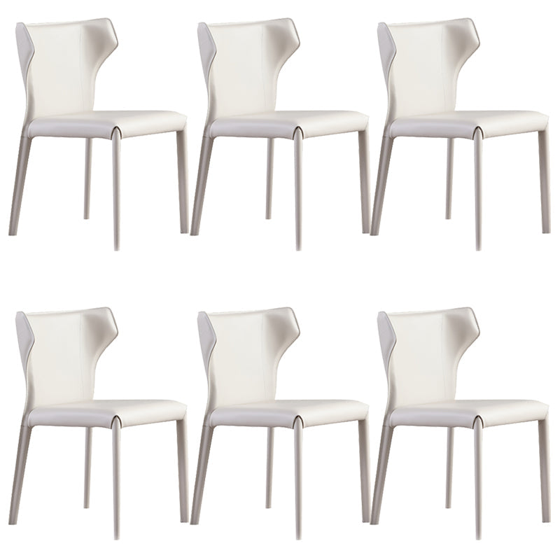 Gestoffeerde faux lederen eetkamerstoel eigentijdse eetkamerstoel