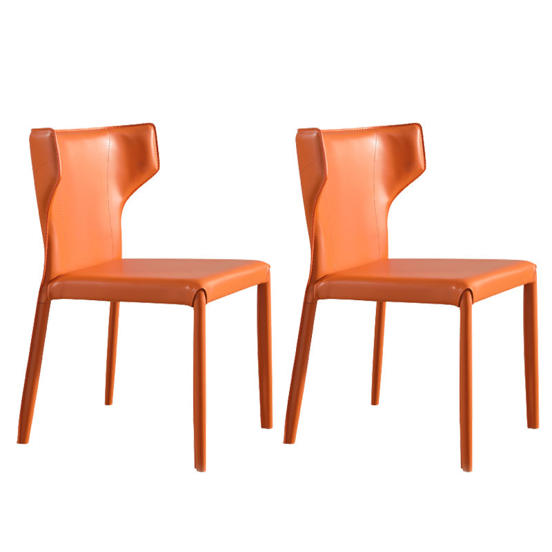 Gestoffeerde faux lederen eetkamerstoel eigentijdse eetkamerstoel