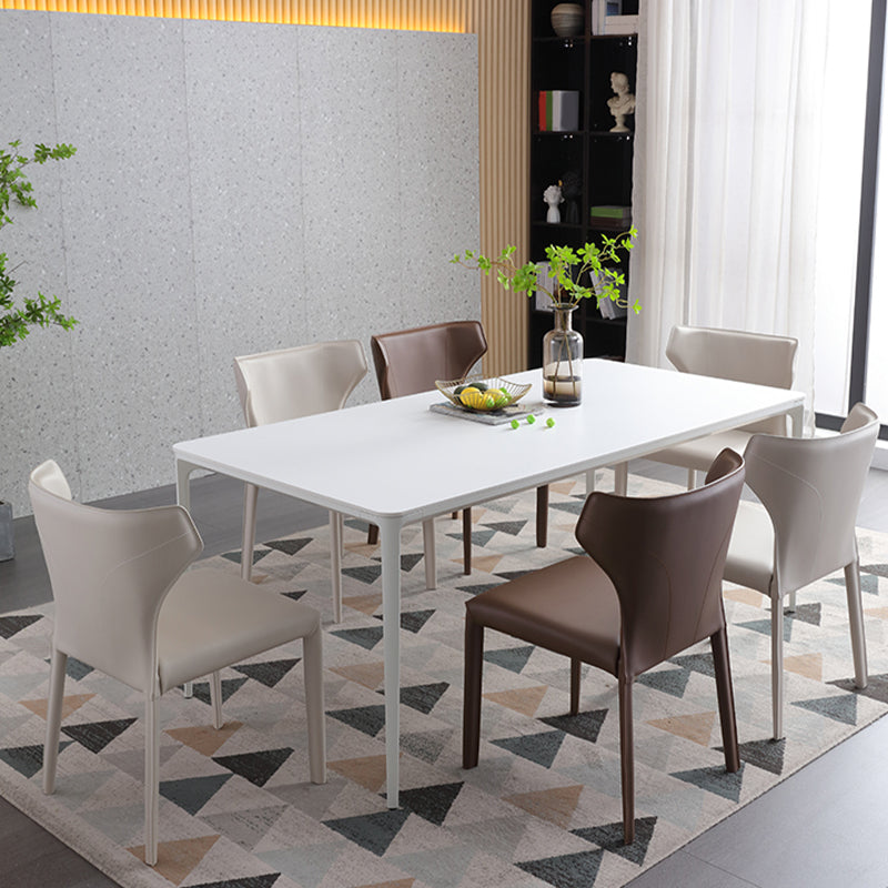 Gestoffeerde faux lederen eetkamerstoel eigentijdse eetkamerstoel