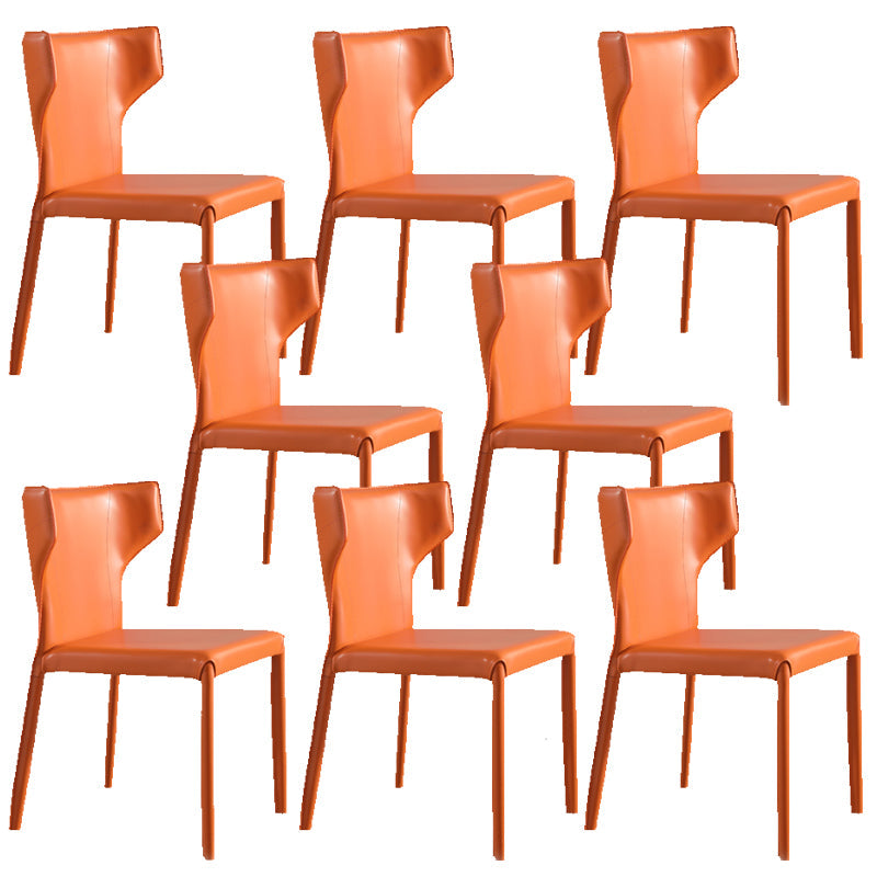 Gestoffeerde faux lederen eetkamerstoel eigentijdse eetkamerstoel