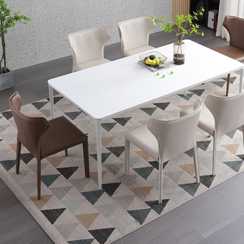 Gestoffeerde faux lederen eetkamerstoel eigentijdse eetkamerstoel