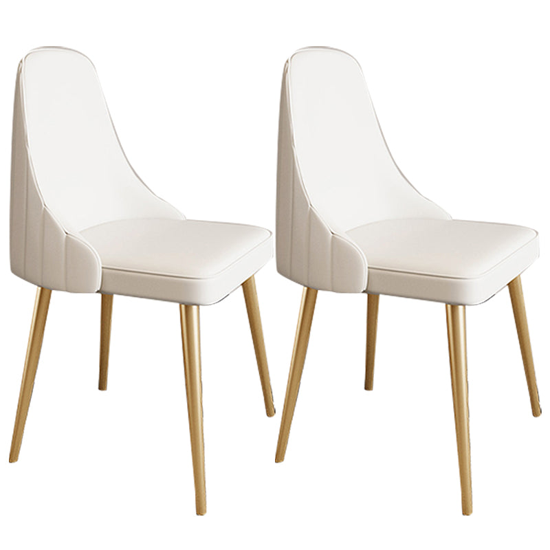 Chaise de bras sans bras moderne rembourrée Parsons Parsons Back Side Atty With Metal Base