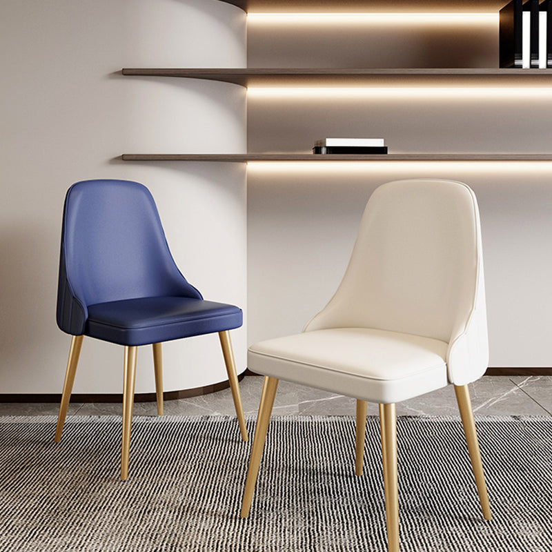 Chaise de bras sans bras moderne rembourrée Parsons Parsons Back Side Atty With Metal Base