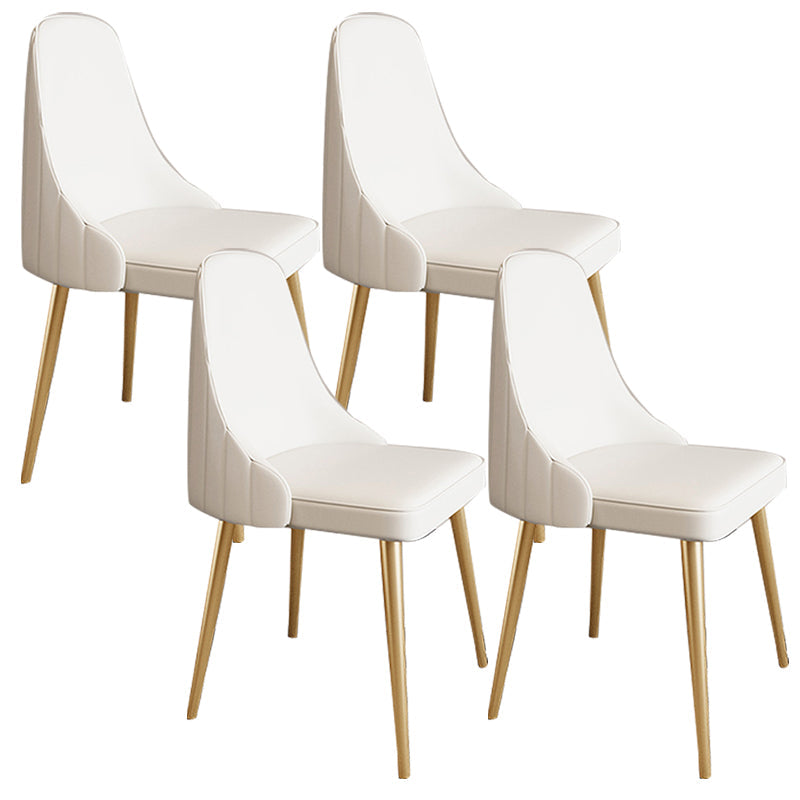 Chaise de bras sans bras moderne rembourrée Parsons Parsons Back Side Atty With Metal Base