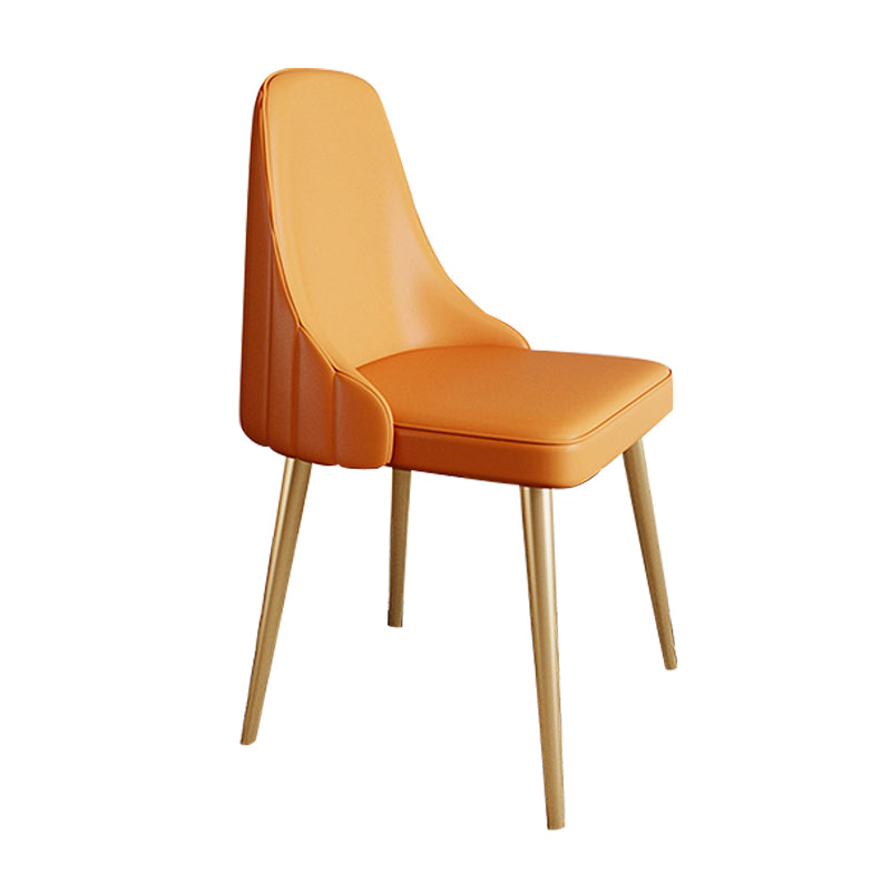 Chaise de bras sans bras moderne rembourrée Parsons Parsons Back Side Atty With Metal Base