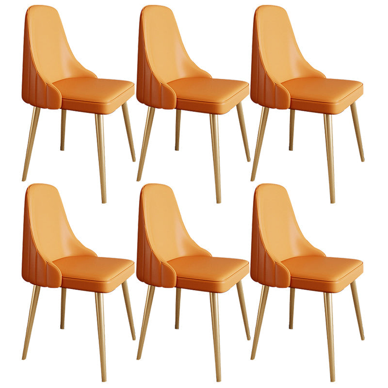 Chaise de bras sans bras moderne rembourrée Parsons Parsons Back Side Atty With Metal Base