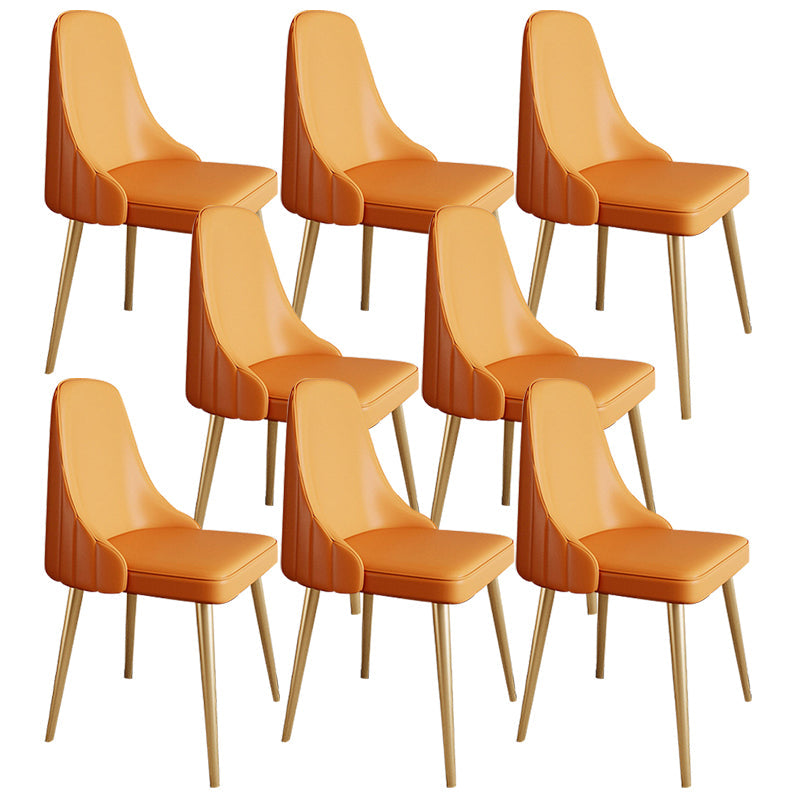 Chaise de bras sans bras moderne rembourrée Parsons Parsons Back Side Atty With Metal Base