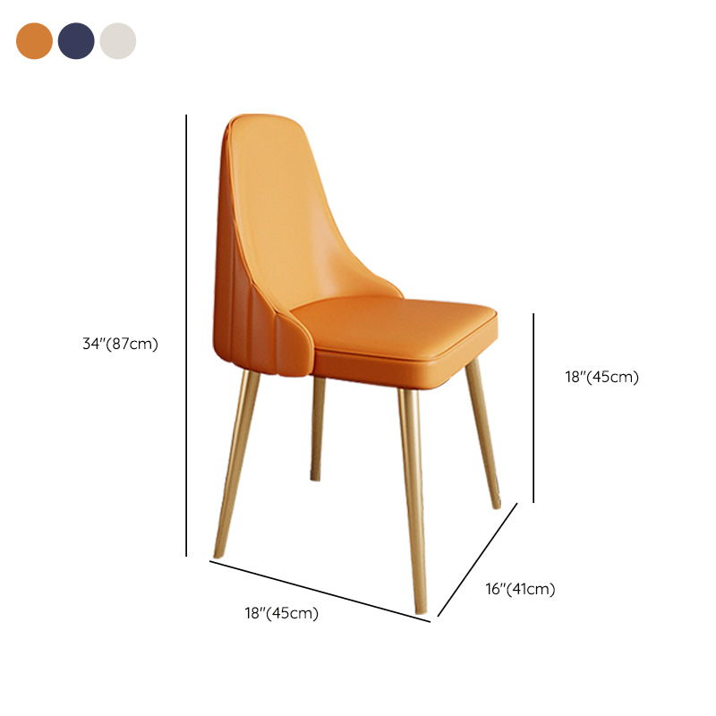 Chaise de bras sans bras moderne rembourrée Parsons Parsons Back Side Atty With Metal Base