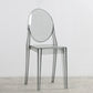 Nordic Open Back Side Chair Plastic Indoor Armless Chair for Dining Room Bedroom