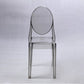 Nordic Open Back Side Chair Plastic Indoor Armless Chair for Dining Room Bedroom