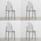 Nordic Open Back Side Chair Plastic Indoor Armless Chair for Dining Room Bedroom