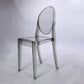 Nordic Open Back Side Chair Plastic Indoor Armless Chair for Dining Room Bedroom