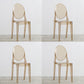 Nordic Open Back Side Chair Plastic Indoor Armless Chair for Dining Room Bedroom