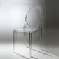 Nordic Open Back Side Chair Plastic Indoor Armless Chair for Dining Room Bedroom