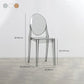 Nordic Open Back Side Chair Plastic Indoor Armless Chair for Dining Room Bedroom