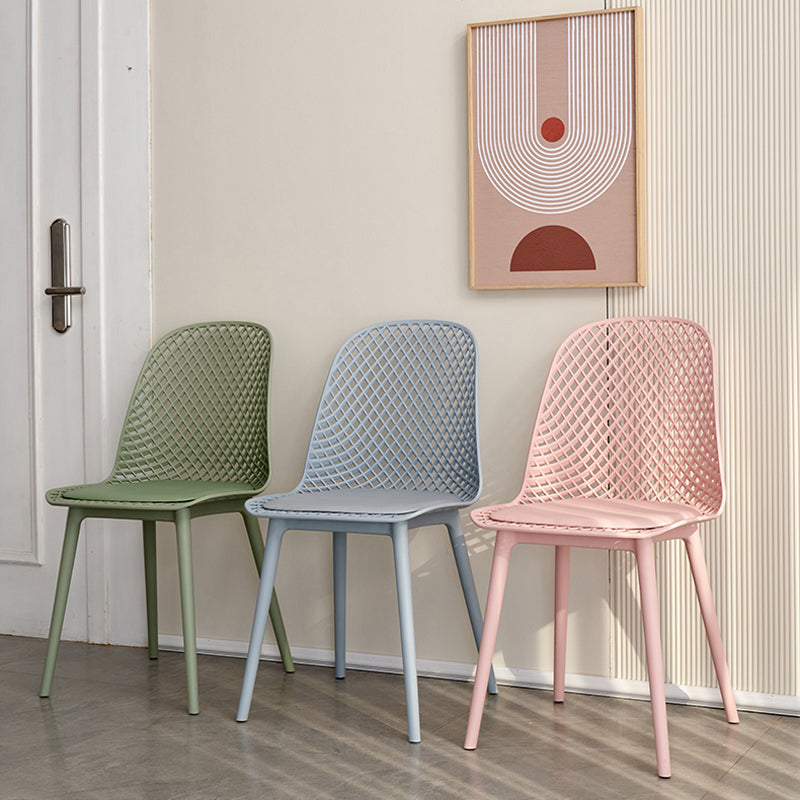 Nordic Cross Back Side Chair Plastic Indoor Chair for Dining Room Bedroom Clearhalo 'Dining Chairs' 'Dining Tables & Seating' 'dining_chair' 'furn' 'furn_dining_chair' 'Furniture' 'Kitchen & Dining Furniture' 6138230