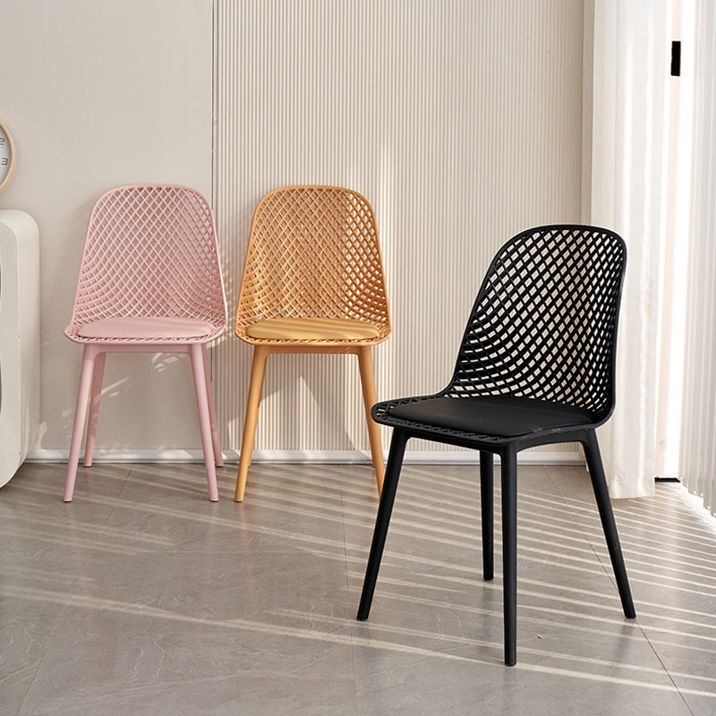 Nordic Cross Back Side Chair Plastic Indoor Chair for Dining Room Bedroom Clearhalo 'Dining Chairs' 'Dining Tables & Seating' 'dining_chair' 'furn' 'furn_dining_chair' 'Furniture' 'Kitchen & Dining Furniture' 6138243