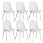 Nordic Cross Back Side Chair Plastic Indoor Chair for Dining Room Bedroom White 6 Piece Set Clearhalo 'Dining Chairs' 'Dining Tables & Seating' 'dining_chair' 'furn' 'furn_dining_chair' 'Furniture' 'Kitchen & Dining Furniture' 6138253