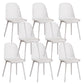Nordic Cross Back Side Chair Plastic Indoor Chair for Dining Room Bedroom White 8 Piece Set Clearhalo 'Dining Chairs' 'Dining Tables & Seating' 'dining_chair' 'furn' 'furn_dining_chair' 'Furniture' 'Kitchen & Dining Furniture' 6138254