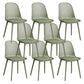 Nordic Cross Back Side Chair Plastic Indoor Chair for Dining Room Bedroom Gray-Green 8 Piece Set Clearhalo 'Dining Chairs' 'Dining Tables & Seating' 'dining_chair' 'furn' 'furn_dining_chair' 'Furniture' 'Kitchen & Dining Furniture' 6138262
