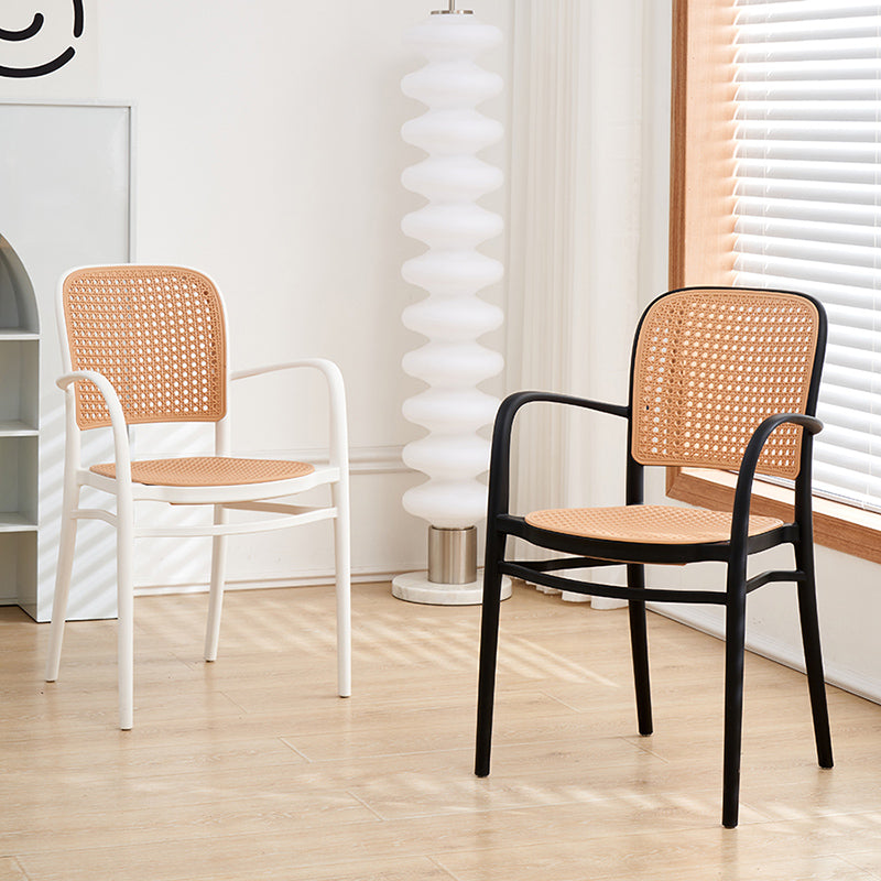 Nordic Open Back Side Chair Plastic Indoor Chair for Dining Room Bedroom