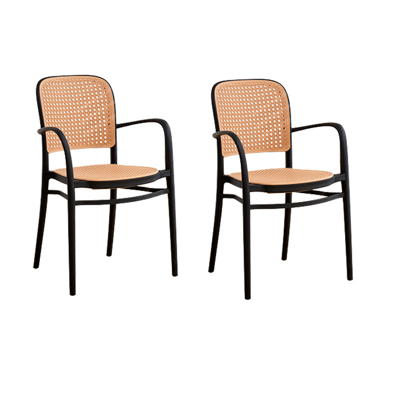 Nordic Open Back Side Chair Plastic Indoor Chair for Dining Room Bedroom