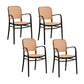 Nordic Open Back Side Chair Plastic Indoor Chair for Dining Room Bedroom