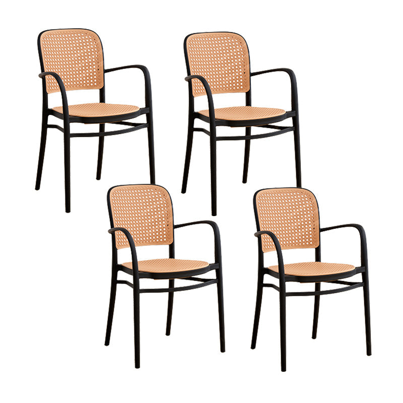 Nordic Open Back Side Chair Plastic Indoor Chair for Dining Room Bedroom