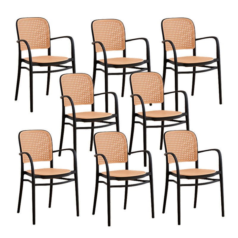 Nordic Open Back Side Chair Plastic Indoor Chair for Dining Room Bedroom