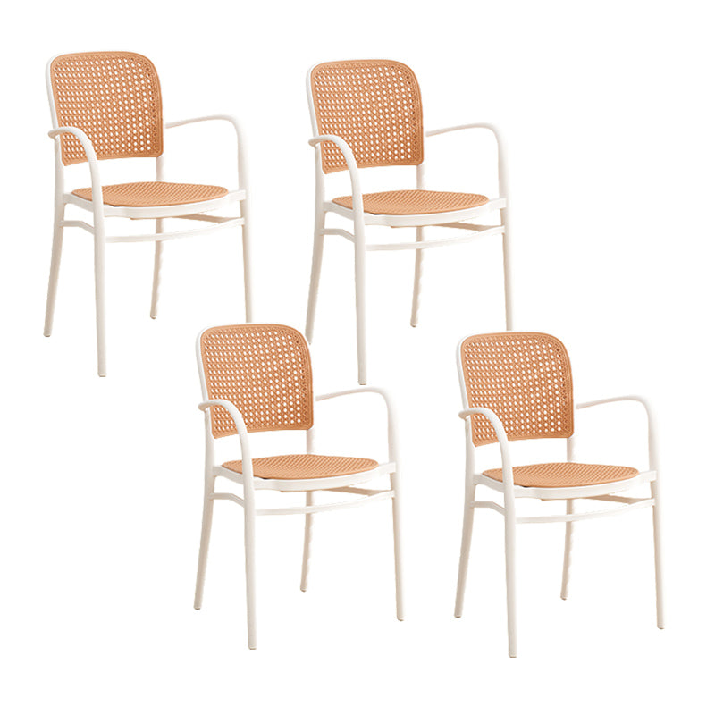 Nordic Open Back Side Chair Plastic Indoor Chair for Dining Room Bedroom