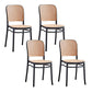 Nordic Open Back Side Chair Plastic Indoor Chair for Dining Room Bedroom