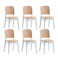Nordic Open Back Side Chair Plastic Indoor Chair for Dining Room Bedroom