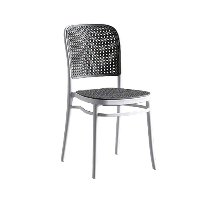Nordic Open Back Side Chair Plastic Indoor Chair for Dining Room Bedroom