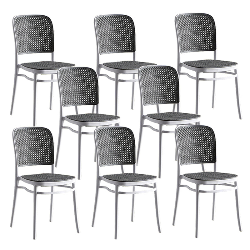 Nordic Open Back Side Chair Plastic Indoor Chair for Dining Room Bedroom