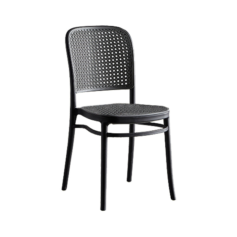 Nordic Open Back Side Chair Plastic Indoor Chair for Dining Room Bedroom
