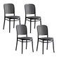 Nordic Open Back Side Chair Plastic Indoor Chair for Dining Room Bedroom