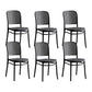 Nordic Open Back Side Chair Plastic Indoor Chair for Dining Room Bedroom
